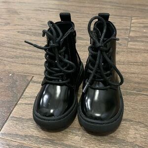 Zara, black lace up boots, baby size 5